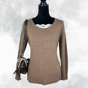 Old Navy Y2k Brown & Colorful Round Neck Knit Sweater